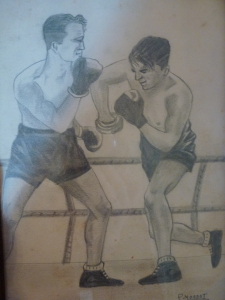 Paulino, boxeador campo nazi dibujo